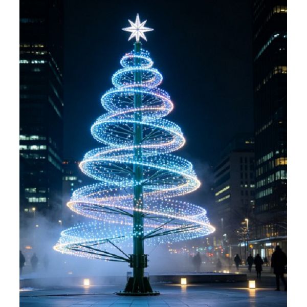 Color-Changing Spiral Christmas Tree
