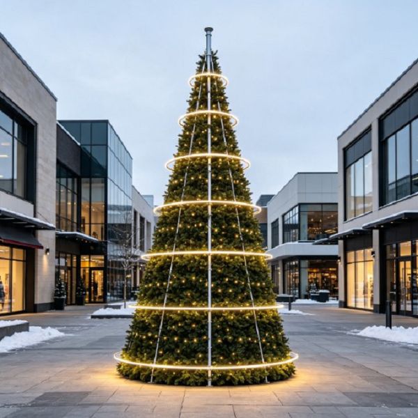 Cone-Shaped Christmas Tree Tower