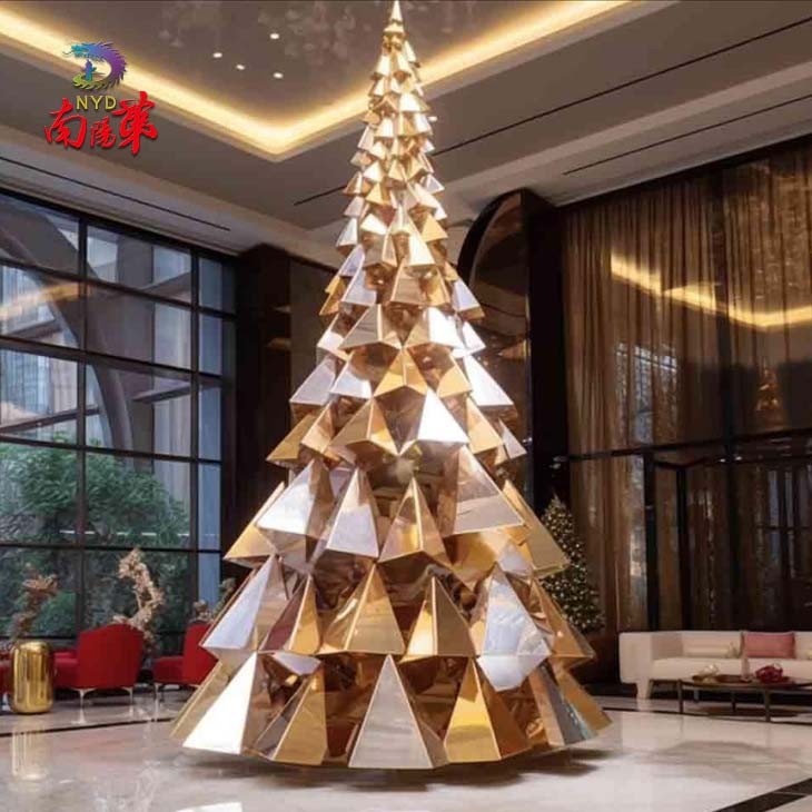Acrylic Large Commercial Cone Artificial Christmas Tree