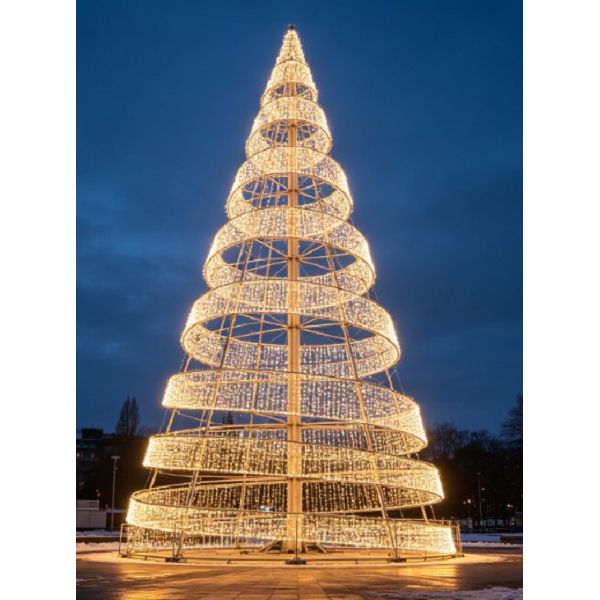 Large Spiral LED Christmas Tree