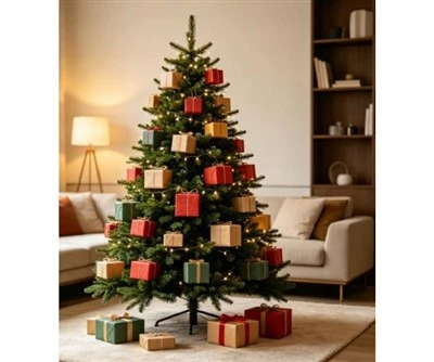 Gift Box Decorated Christmas Tree