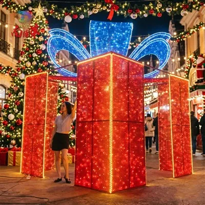 Large Outdoor Lighted Christmas Boxes