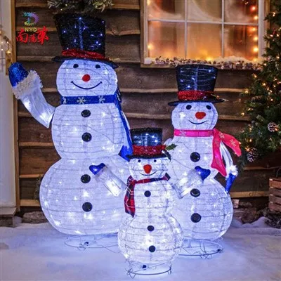 Outdoor Snowman With Led Lights
