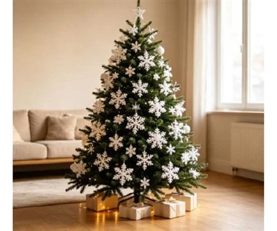 Snowflake Decorated Christmas Tree