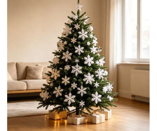 Snowflake Decorated Christmas Tree